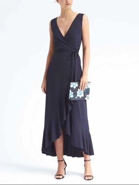 banana republic satin ruffle wrap dress Banana Republic | Dresses | Banana Republic Satin Wrap Maxi Dress